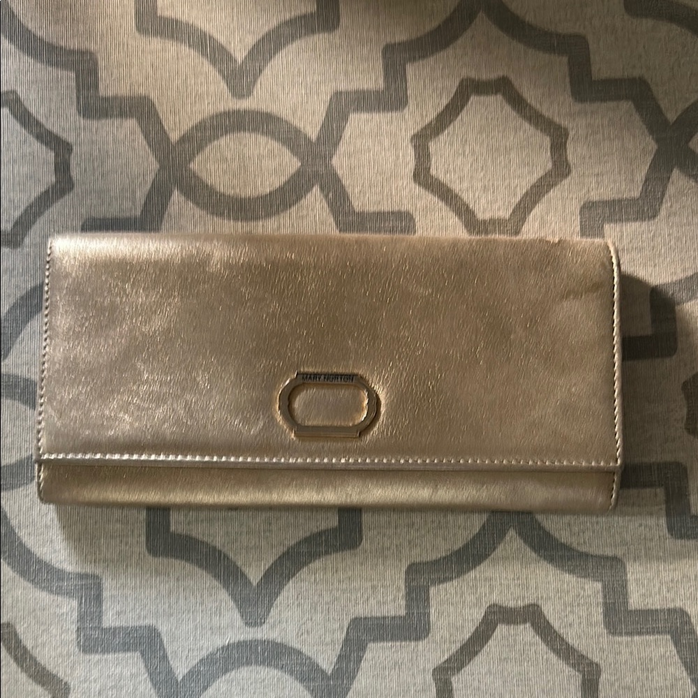 Mary Norton Shimmering Gold Clutch